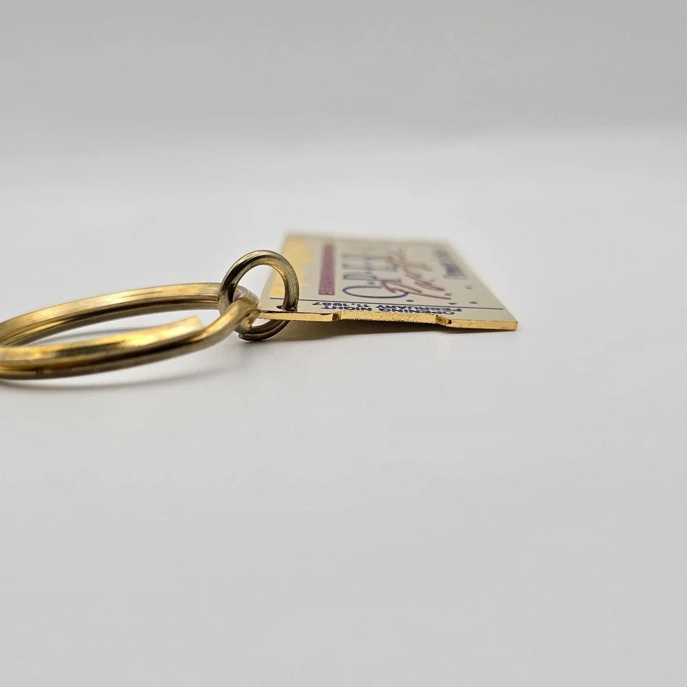 Vtg Gold‎ Tone Ticket Stub Keychain Pacific Opera Premiere Season 1987 Souvenir